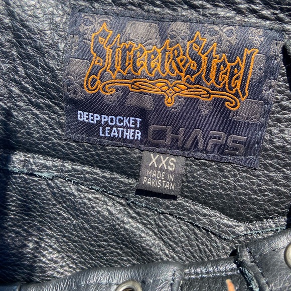 XXS unisex leather chaps. NWOT $80 OBO - Picture 3 of 4
